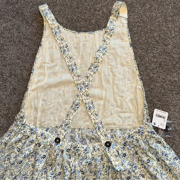 (NWT) Free People 100% cotton Women’s Large Blue Floral Backless Dress - Picture 8 of 16
